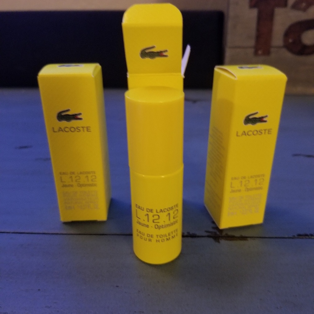 Lacoste mens parfume travel spray set of 3